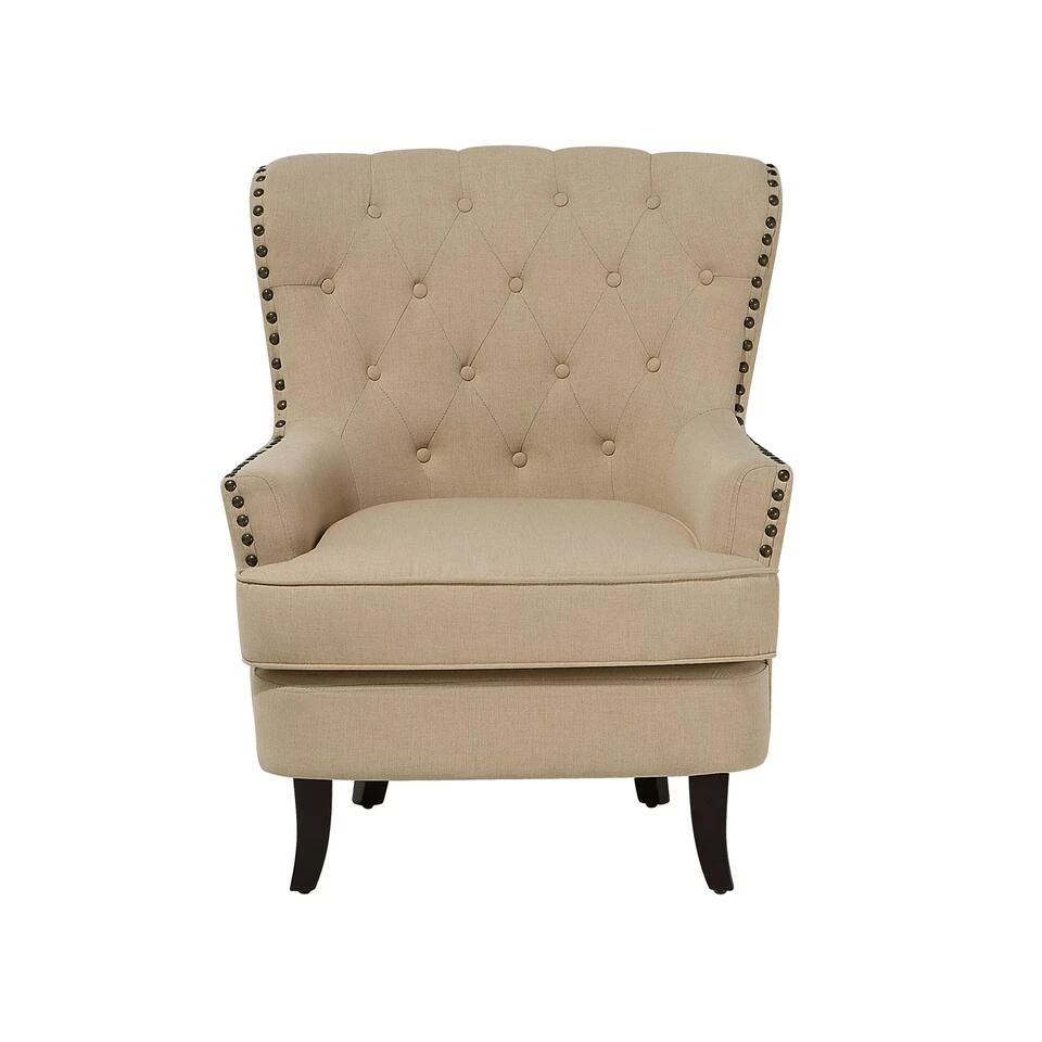 Beliani Fauteuil VIBORG - Beige Polyester - Afbeelding 4