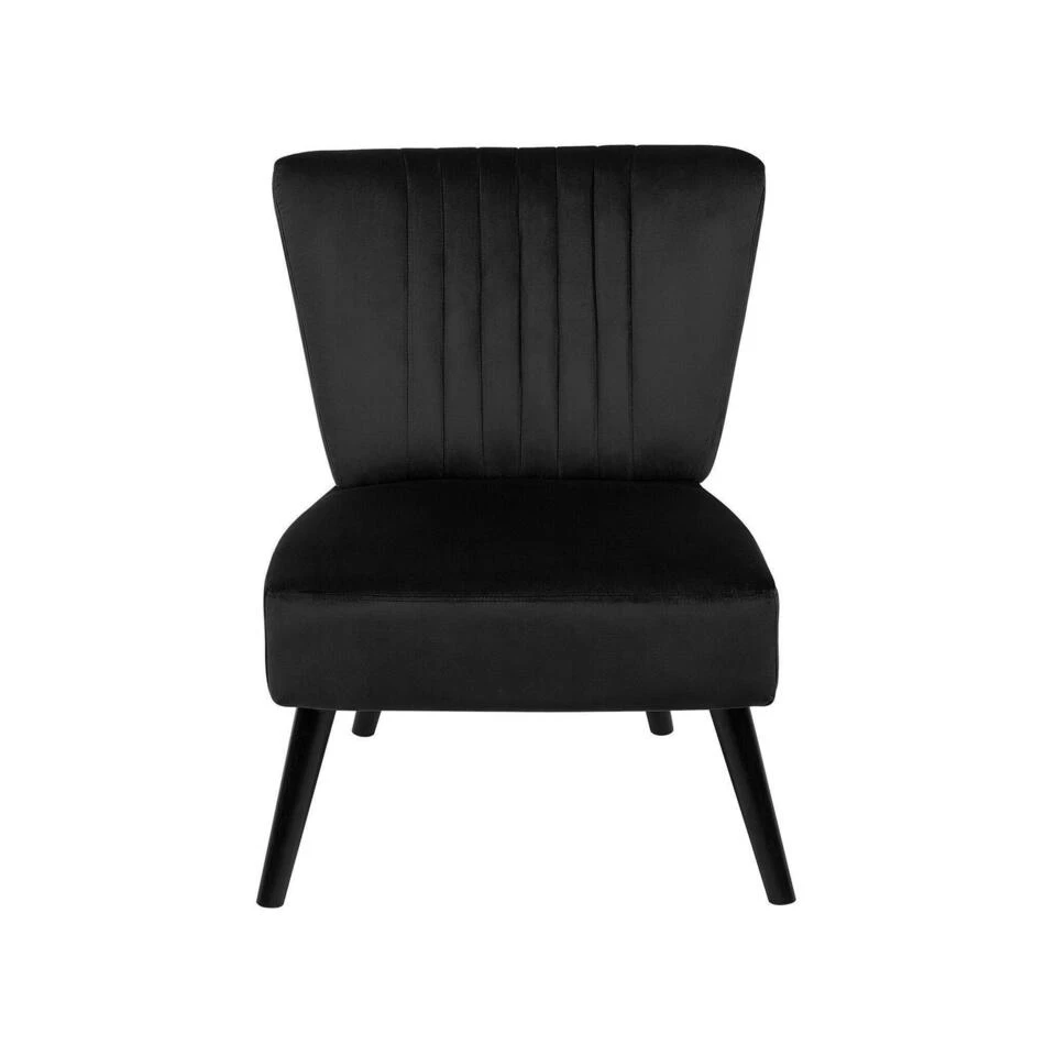 Beliani Fauteuil VAASA - Zwart Fluweel - Afbeelding 4