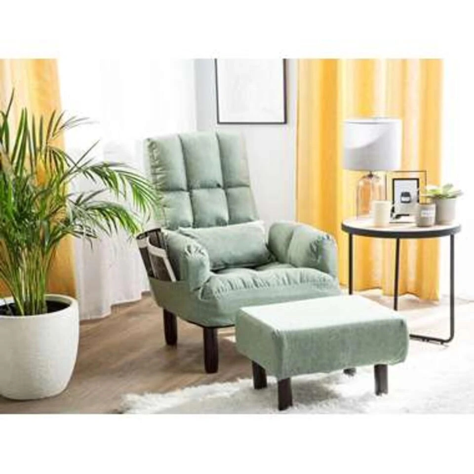 Beliani Fauteuil OLAND - Groen Polyester - Afbeelding 2