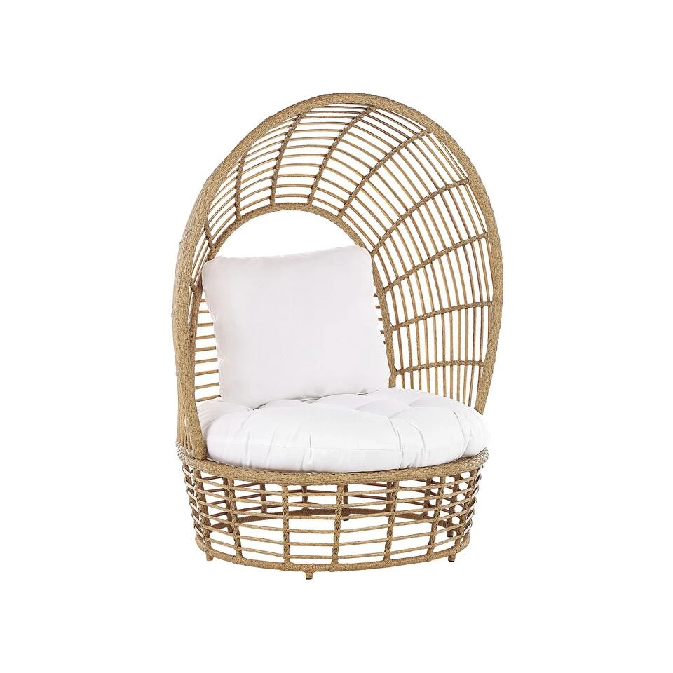 Beliani Fauteuil LIDO - Beige Rotan