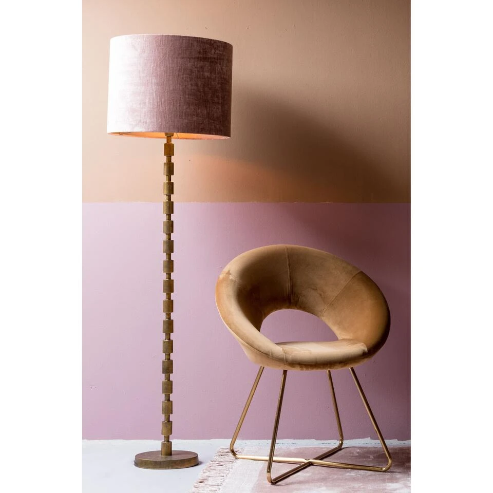 Stoel Charlie - Karamel/Goud - Velvet - Afbeelding 3