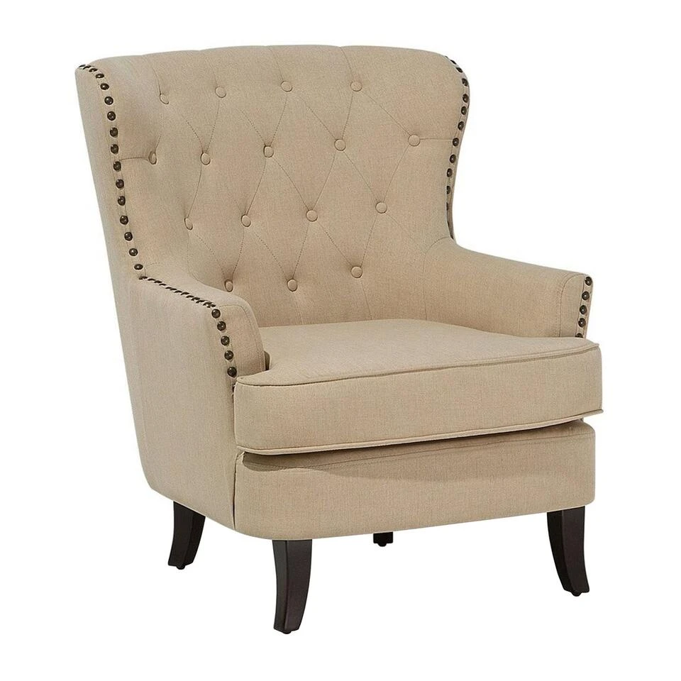 Beliani Fauteuil VIBORG - Beige Polyester