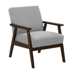 Beliani Fauteuil ASNES - Grijs Polyester