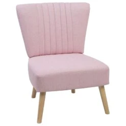 Beliani Fauteuil VAASA - Roze Polyester