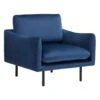 Beliani Fauteuil VINTERBRO - Blauw Fluweel