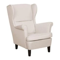 Beliani Oorfauteuil ABSON - Beige Polyester