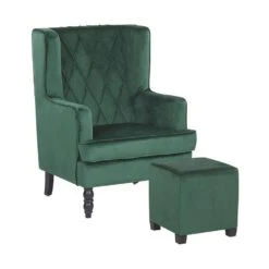 Beliani Fauteuil SANDSET - Groen Fluweel