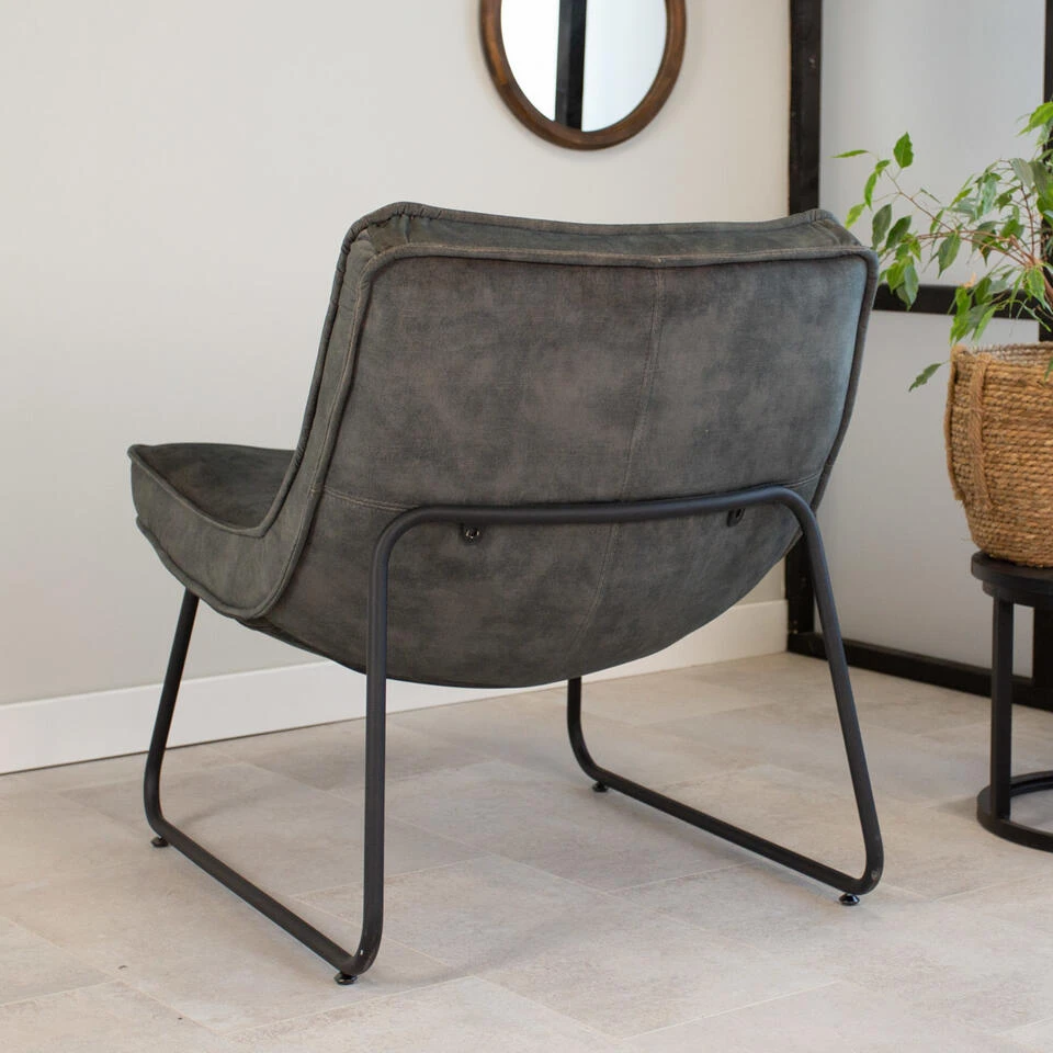 Fauteuil Lowen Velvet Groen - Stof - Groen - Afbeelding 2