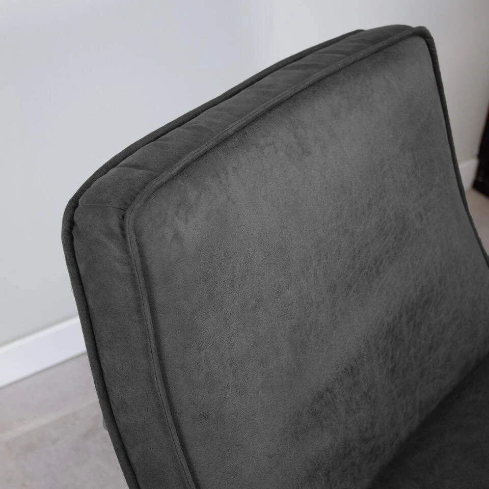 Industriële Fauteuil Antraciet Lowen Eco Leer - Leder - Grijs - Afbeelding 4