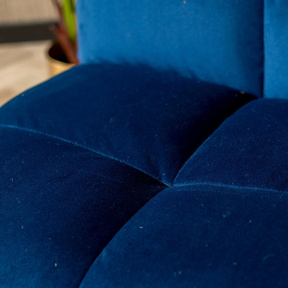 Velvet Fauteuil Maud Donkerblauw - Stof - Blauw - Afbeelding 4