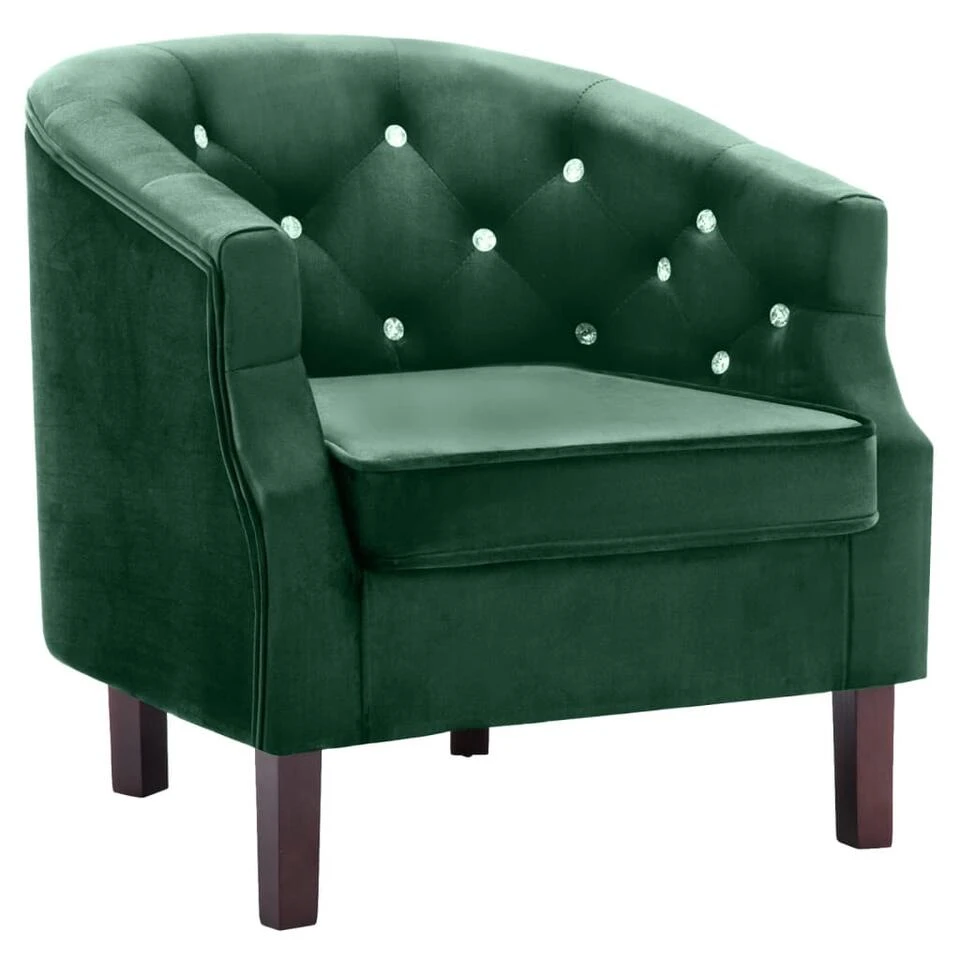 VidaXL Fauteuil Fluweel Groen
