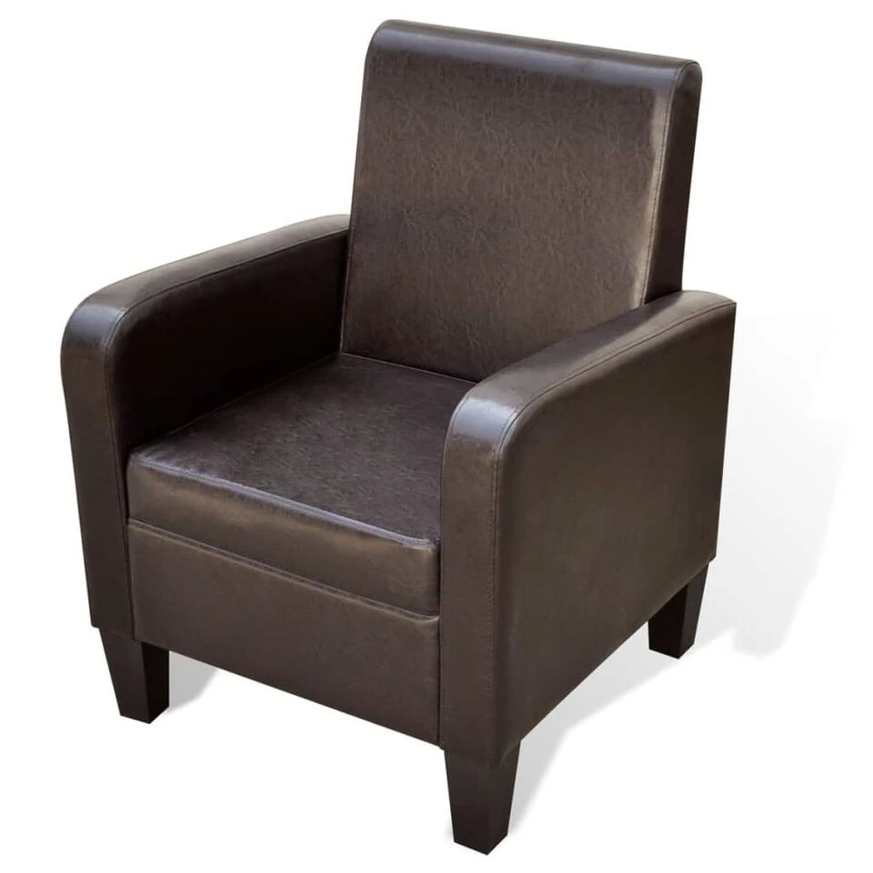 VidaXL Fauteuil Kunstleer Bruin