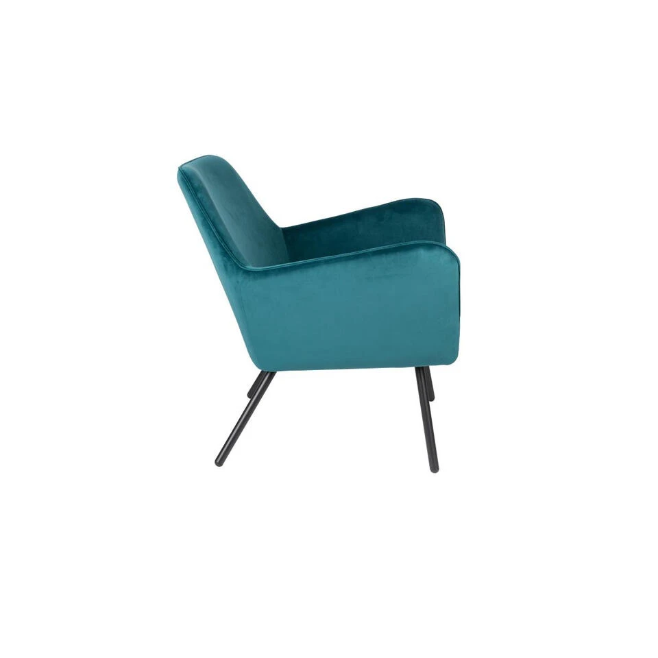 Giga Meubel Fauteuil Velvet Blauw - Zithoogte 42cm - Stoel Bon - Afbeelding 3