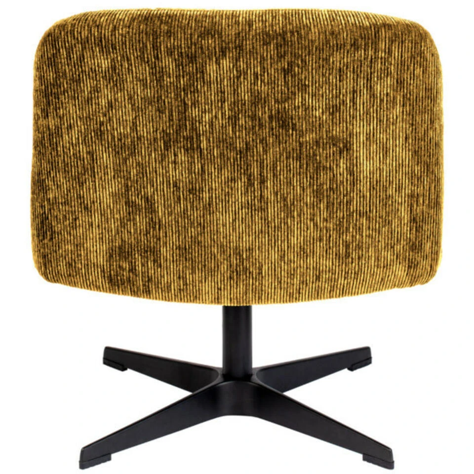 Giga Meubel Fauteuil Ribstof Oker - 71x65x72,5cm - Stoel Belmond - Afbeelding 3