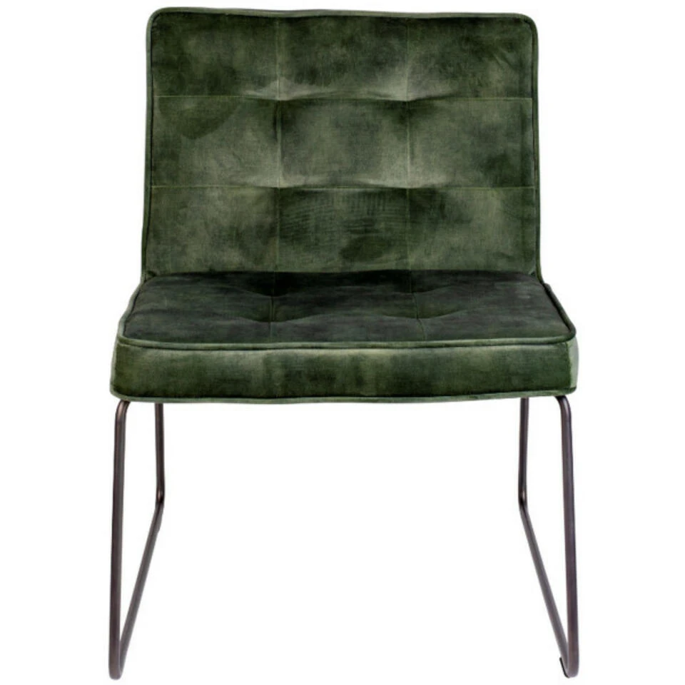 Giga Meubel Fauteuil Stof Groen - 69x55,5x75cm - Stoel Clark