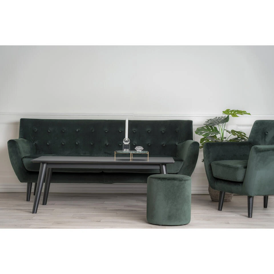 Giga Meubel Fauteuil Stof Donkergroen - Zithoogte 43cm - Stoel Monte - Afbeelding 2