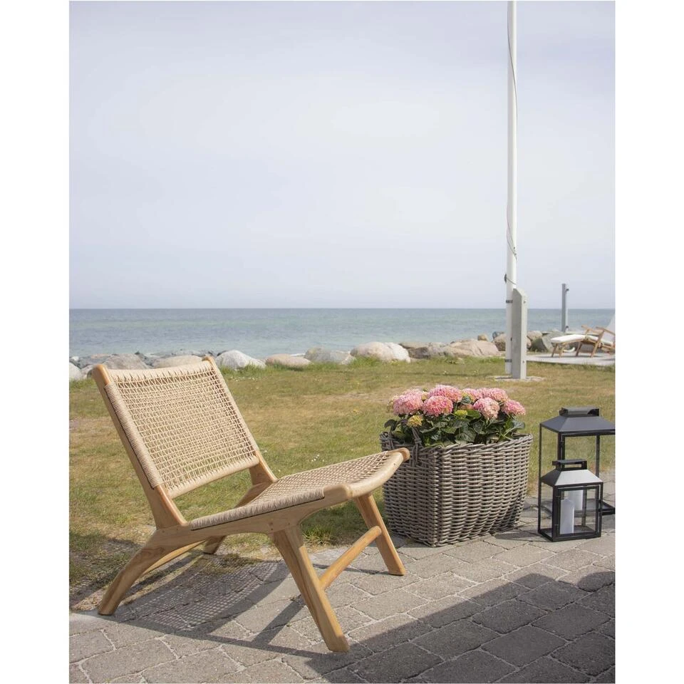 Giga Meubel Stoel Rotan Naturel - Zithoogte 40cm - Stoel Derby Teak - Afbeelding 2
