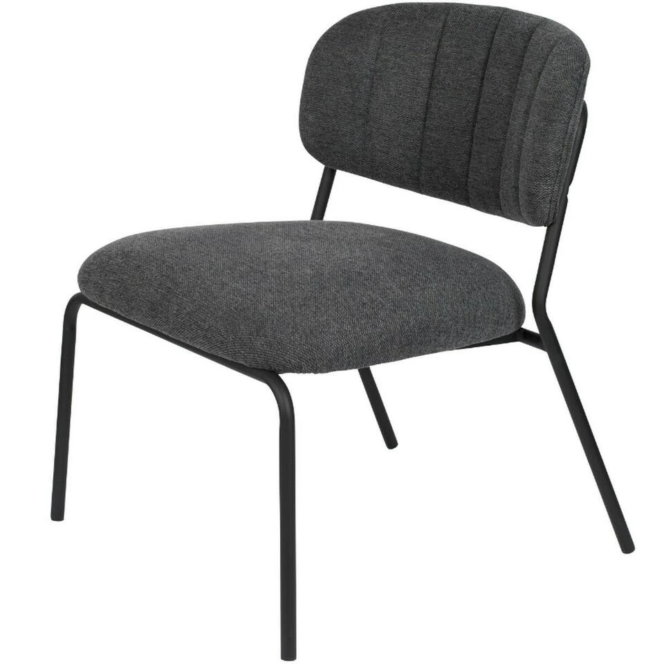 Puur Viken Fauteuil Donkergrijs/zwart - Stof - Grijs - Afbeelding 2