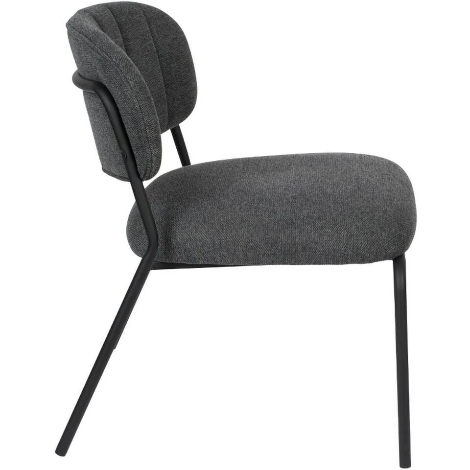 Puur Viken Fauteuil Donkergrijs/zwart - Stof - Grijs - Afbeelding 4