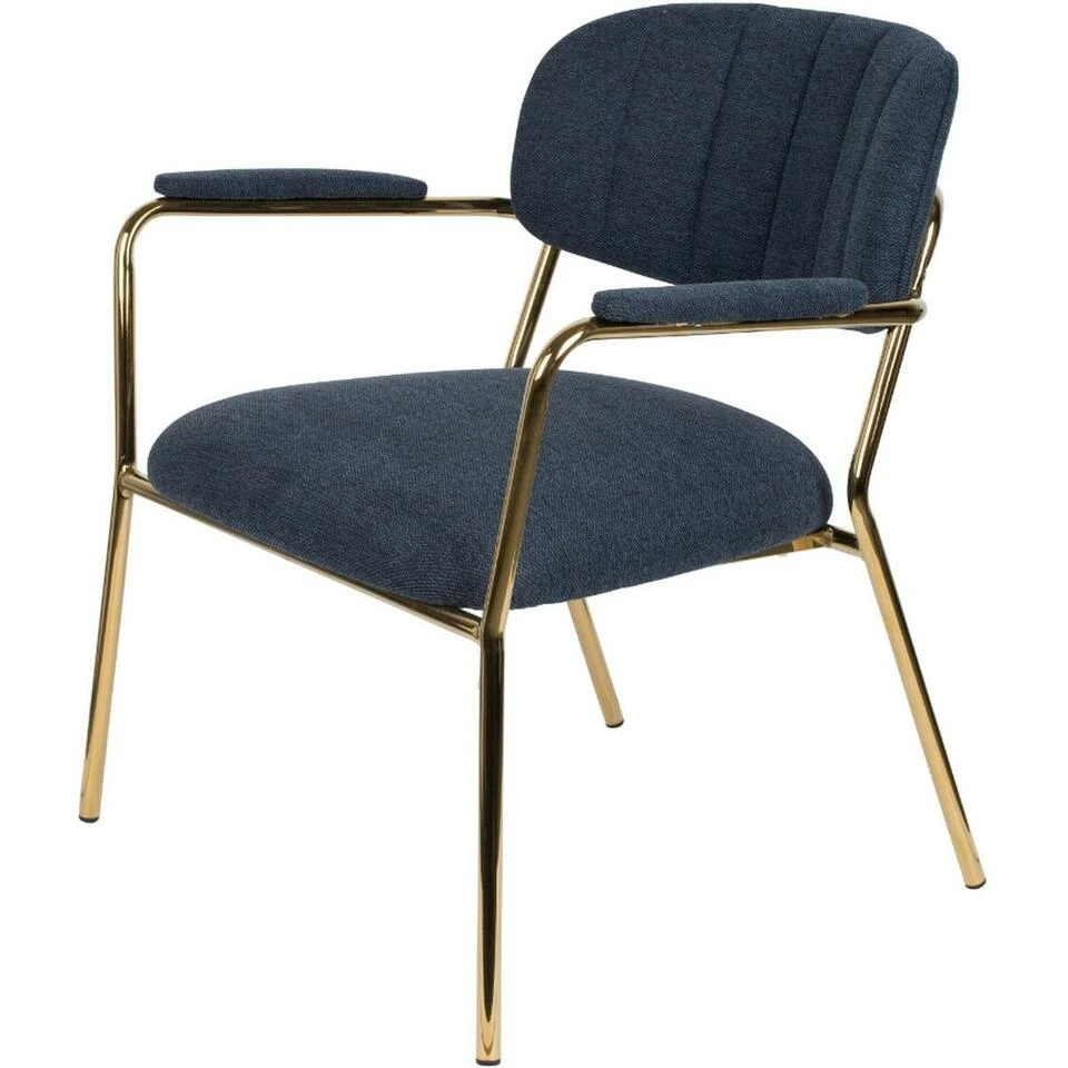 Puur Viken Fauteuil Met - Stof - Blauw - Afbeelding 2