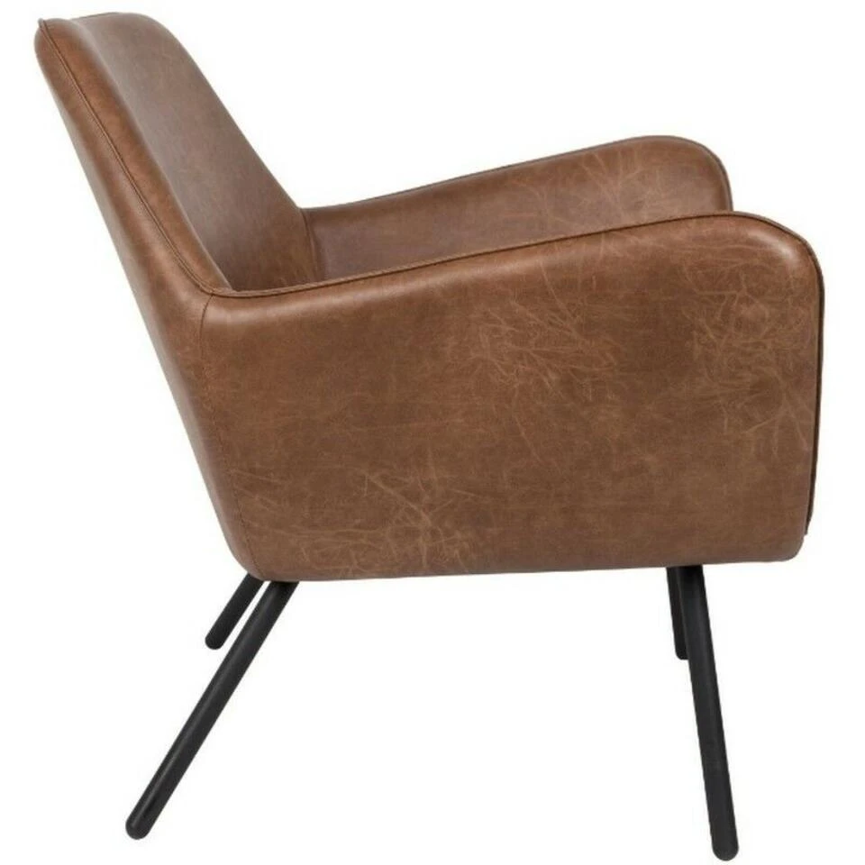 Puur Berg Fauteuil PU-leer - Lederlook - Bruin - Afbeelding 4