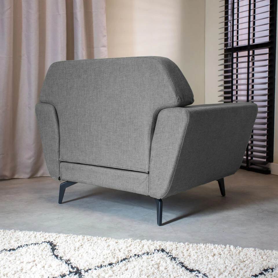 Industriële Fauteuil Roger Grijs - Stof - Grijs - Afbeelding 3