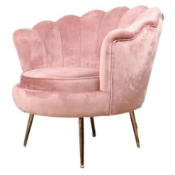 DS4UĀ® Feliz Fauteuil Velvet - Stof - Roze