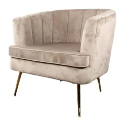 DS4UĀ® Norah Fauteuil Velvet - Stof - Beige