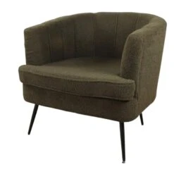 DS4UĀ® Norah Fauteuil Teddy - Stof - Groen