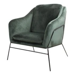 DS4UĀ® Antonio Fauteuil Velvet - Stof - Groen