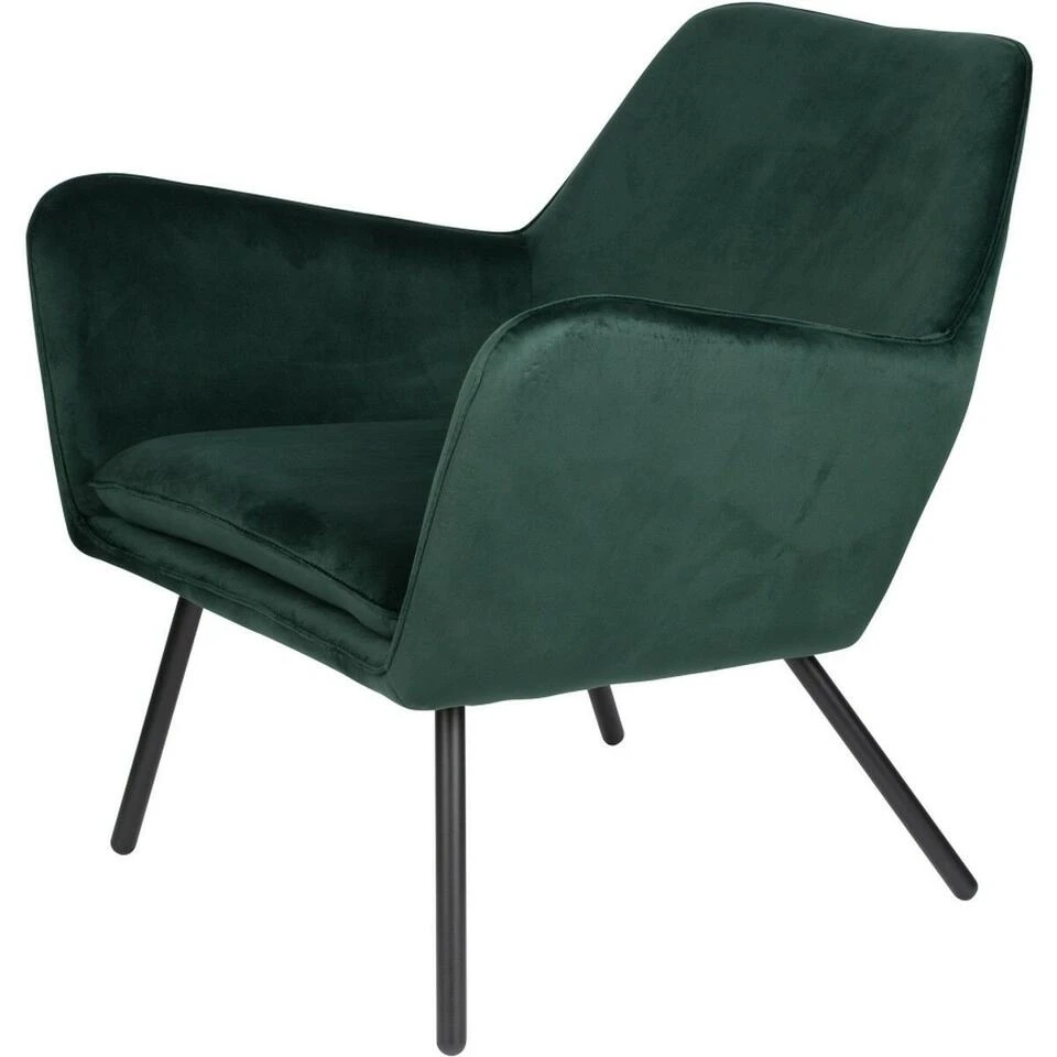 Puur Berg Fauteuil Velvet - Stof - Groen - Afbeelding 2