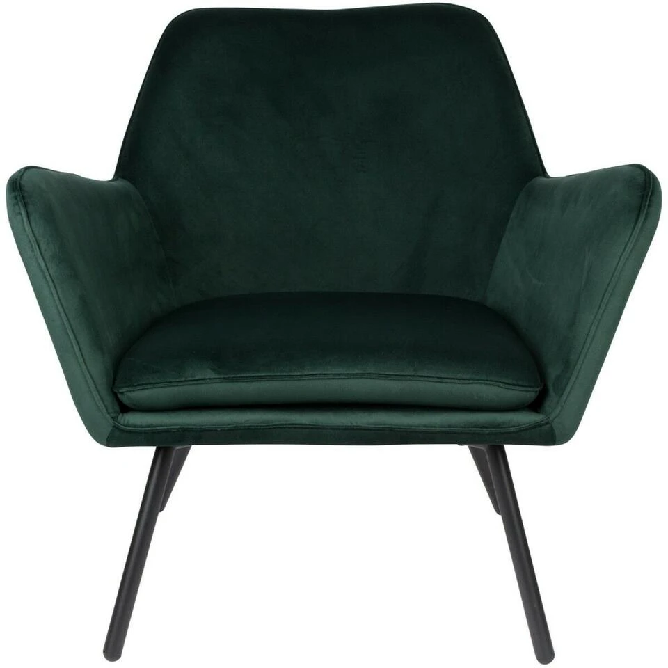 Puur Berg Fauteuil Velvet - Stof - Groen - Afbeelding 3