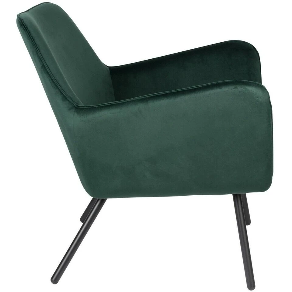 Puur Berg Fauteuil Velvet - Stof - Groen - Afbeelding 4