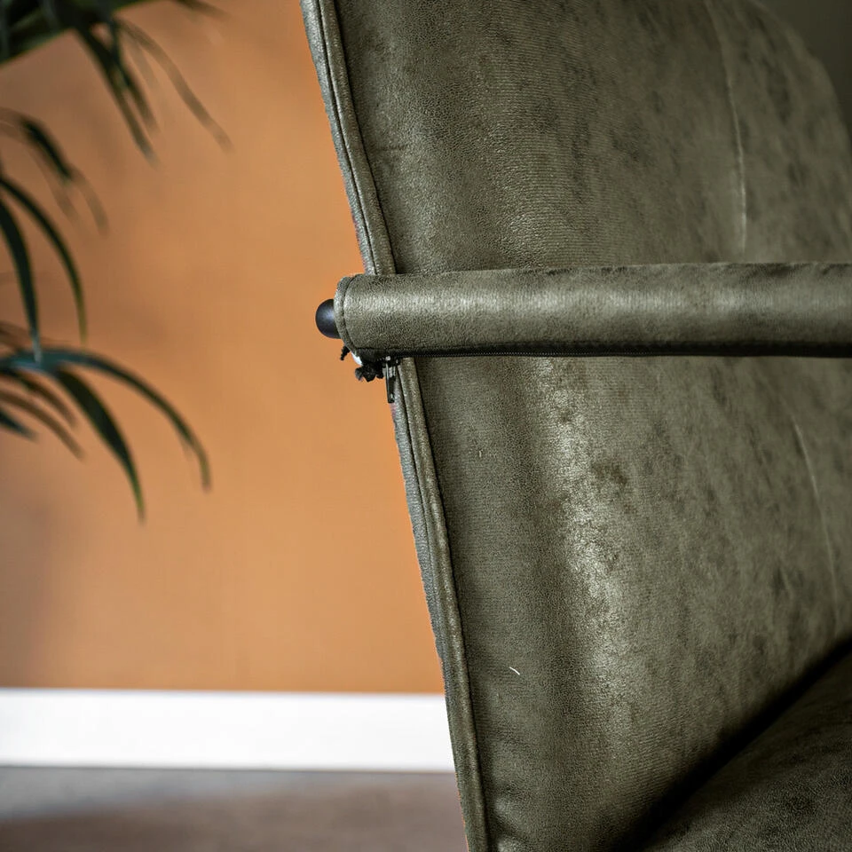 Industriële Fauteuil Hailey Groen Ecoleder - Leder - Groen - Afbeelding 4