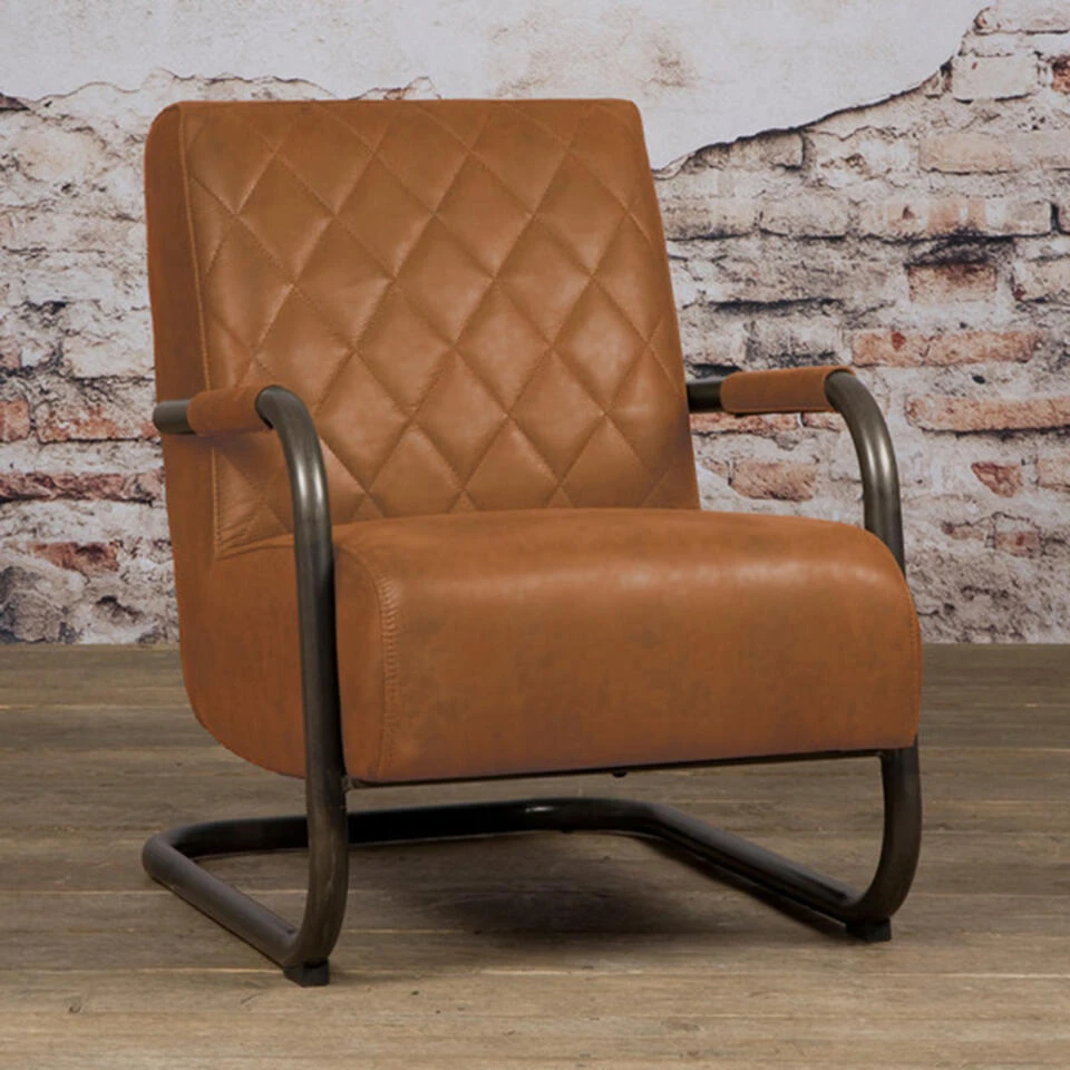 Tower Living Civo Fauteuil Bull Cognac - 65x83 Cm - Afbeelding 2