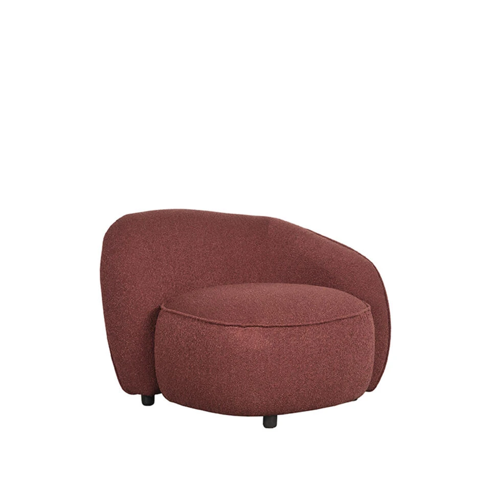 LABEL51 Fauteuil Livo Rechts - Winered - Boucle - Afbeelding 3