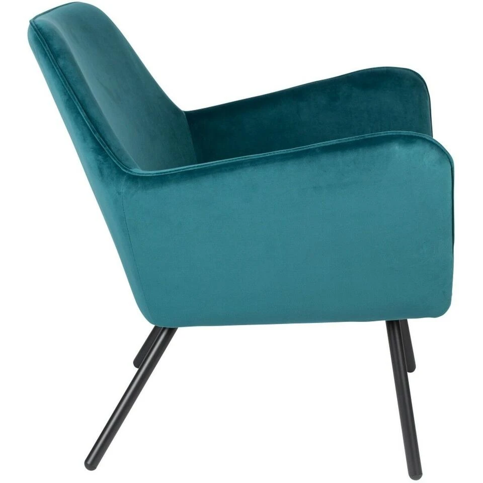 Puur Berg Fauteuil Velvet - Stof - Blauw - Afbeelding 3