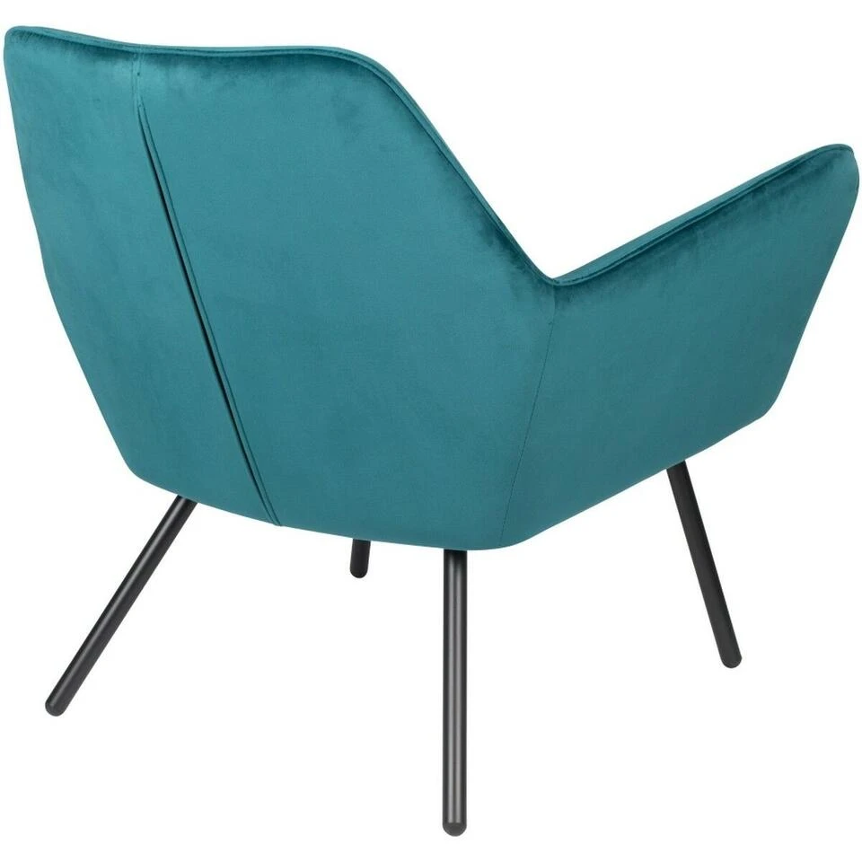 Puur Berg Fauteuil Velvet - Stof - Blauw - Afbeelding 4