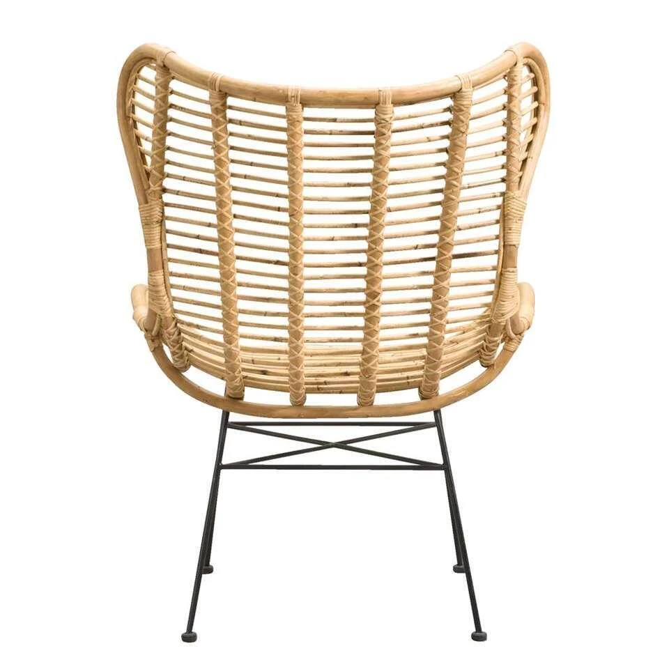 Fauteuil Jasmine - Rotan/metaal - Naturel - Afbeelding 3
