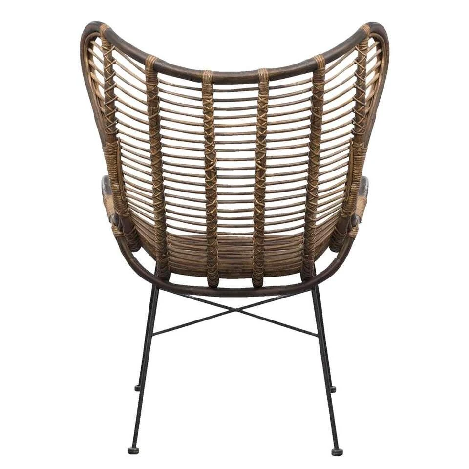 Fauteuil Jasmine - Rotan/metaal - Bruin - Afbeelding 3