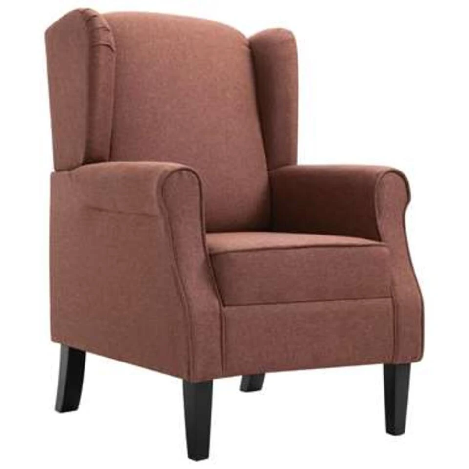 VidaXL Fauteuil Stof Bruin - Afbeelding 3