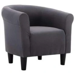 VidaXL Fauteuil Stof Zwart