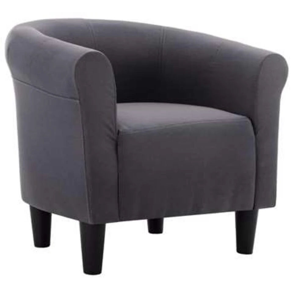 VidaXL Fauteuil Stof Zwart