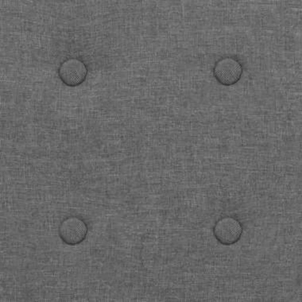 VidaXL Fauteuil Staal En Stof Lichtgrijs - Afbeelding 2