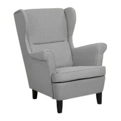 Beliani Oorfauteuil ABSON - Grijs Polyester