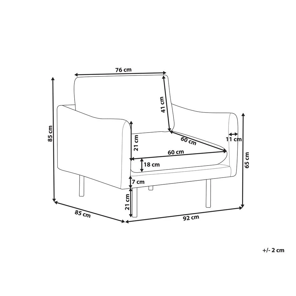 Beliani Fauteuil VINTERBRO - Groen Fluweel - Afbeelding 3