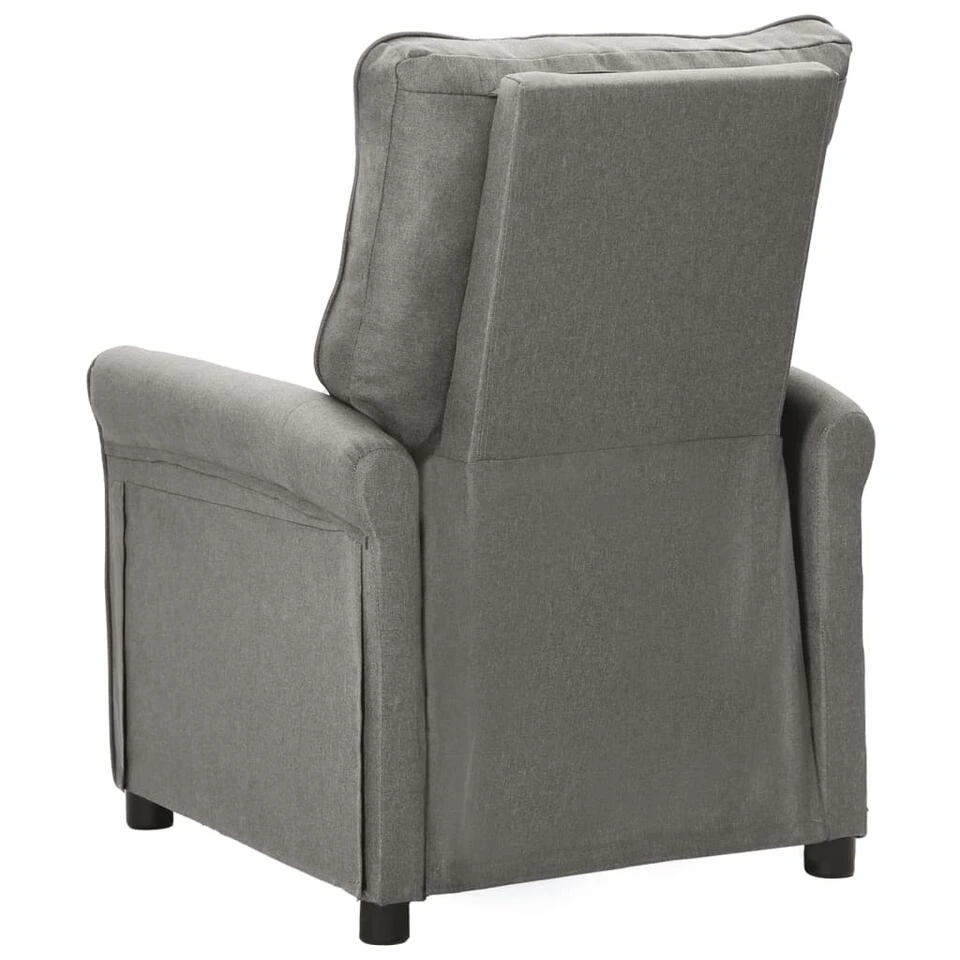 VidaXL Televisiefauteuil Stof Lichtgrijs Fauteuil Tv-Stoel Leunstoel Zetel - Afbeelding 4