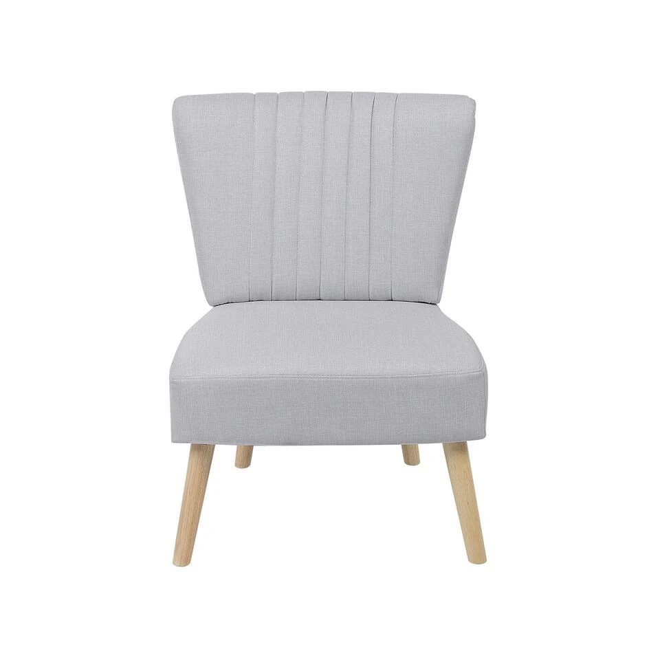 Beliani Fauteuil VAASA - Grijs Polyester - Afbeelding 4