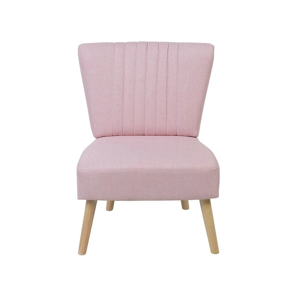 Beliani Fauteuil VAASA - Roze Polyester - Afbeelding 4