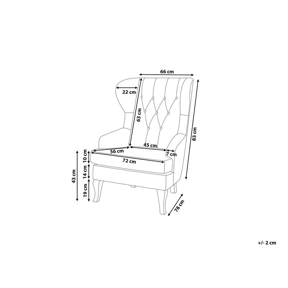 Beliani Fauteuil ALTA - Bruin Kunstleer - Afbeelding 3